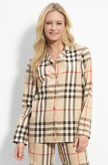 plaid burberry button up|burberry pajamas for women.